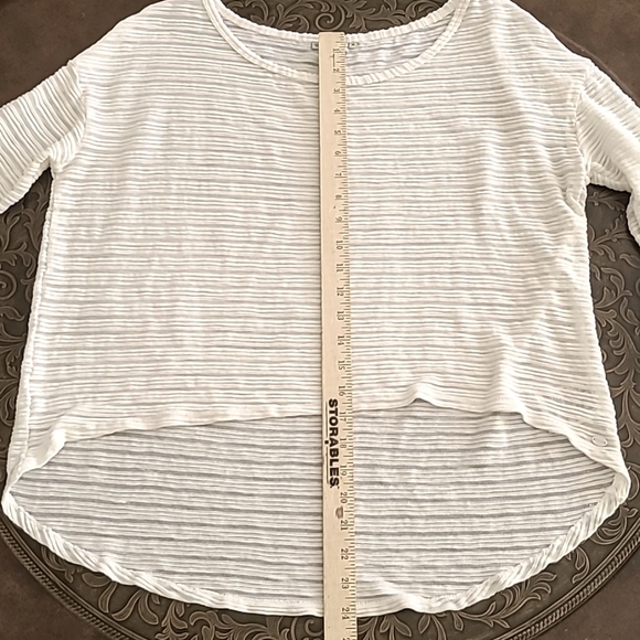 Guess white hi/lo long sleeve top - Picture 6 of 10